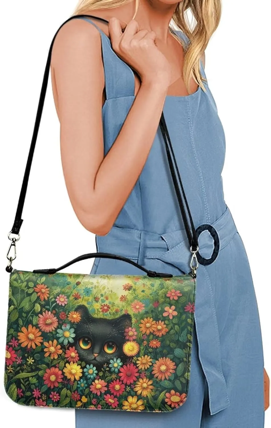Lotusorchid Church Bible Bag for Women, Bible Cover Case for Men, Large Bible Accessories with Detachable Shoulder Strap