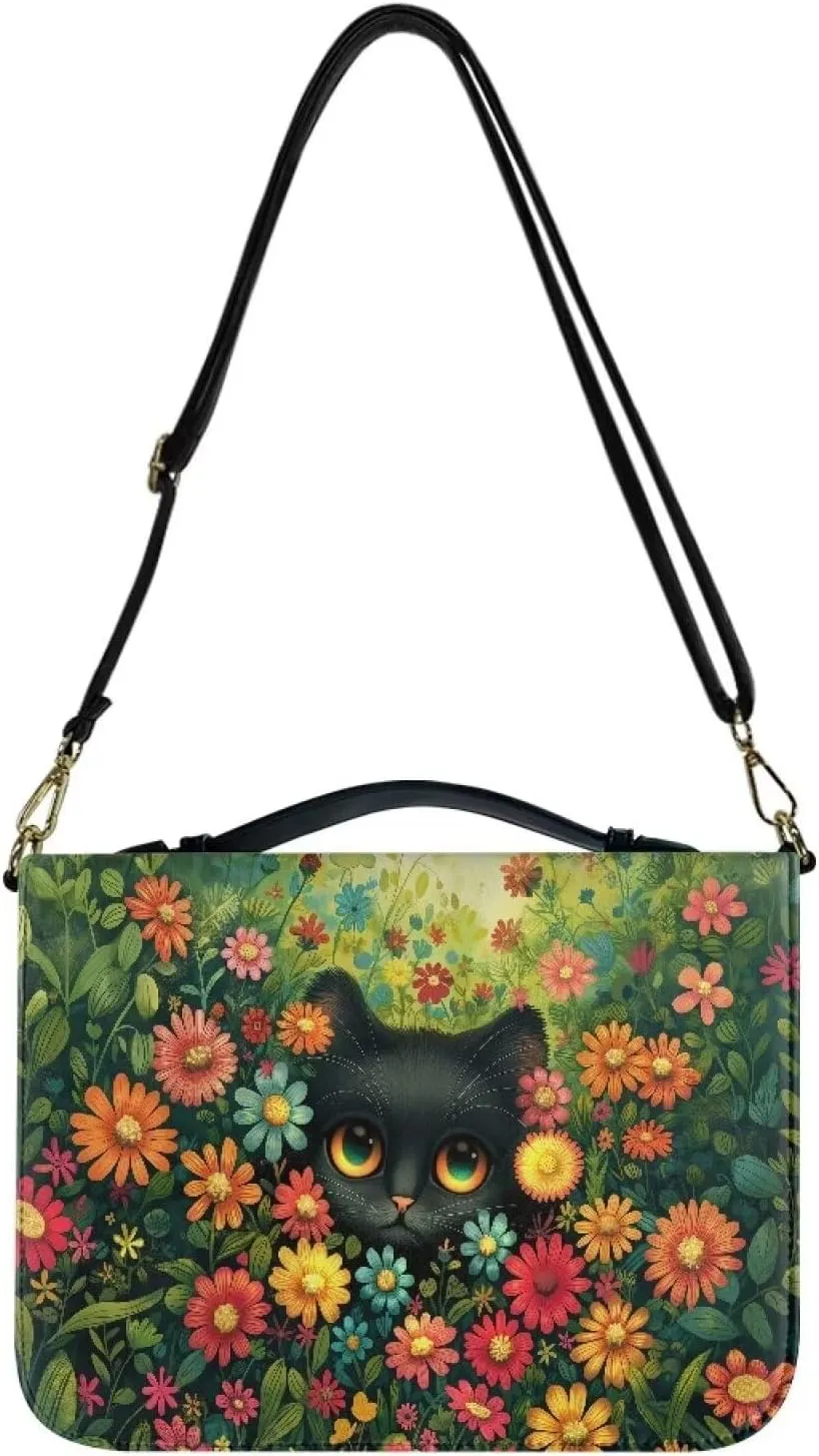 Lotusorchid Church Bible Bag for Women, Bible Cover Case for Men, Large Bible Accessories with Detachable Shoulder Strap