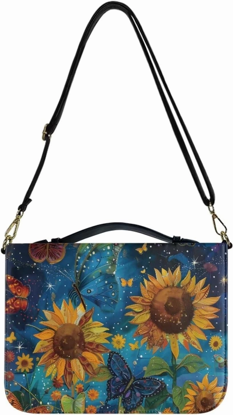 Lotusorchid Bible Case for Women, Bible Tote Bag for Men, Bible Accessories with Shoulder Strap