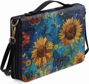 Lotusorchid Bible Case for Women, Bible Tote Bag for Men, Bible Accessories with Shoulder Strap