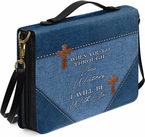 Lotusorchid Bible Cover Bag for Women, Men Bible Accessories with Handle, Bible Carrier Tote with Detachable Shoulder Strap