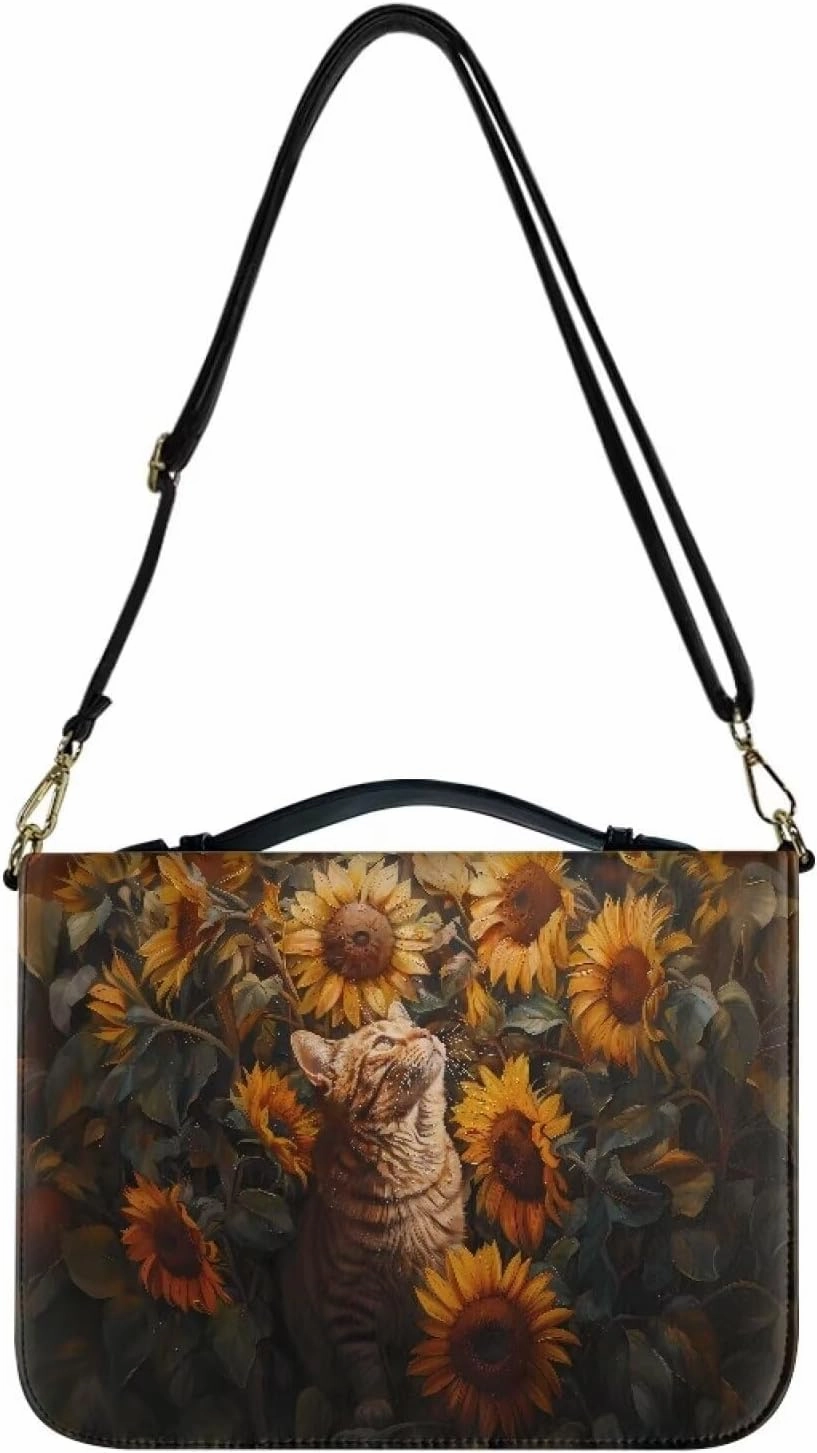 Lotusorchid Bible Cover Bag for Women, Men Bible Accessories with Handle, Bible Carrier Tote with Detachable Shoulder Strap