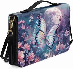 Lotusorchid Bible Cover Bag for Women, Men Bible Accessories with Handle, Bible Carrier Tote with Detachable Shoulder Strap