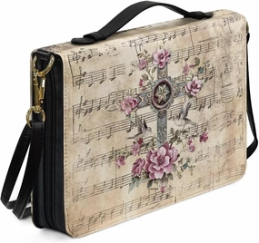 Lotusorchid Bible Cover for Women, Bible Book Cover for Men with Pocket, Bible Tote Bag with Detachable Shoulder Strap