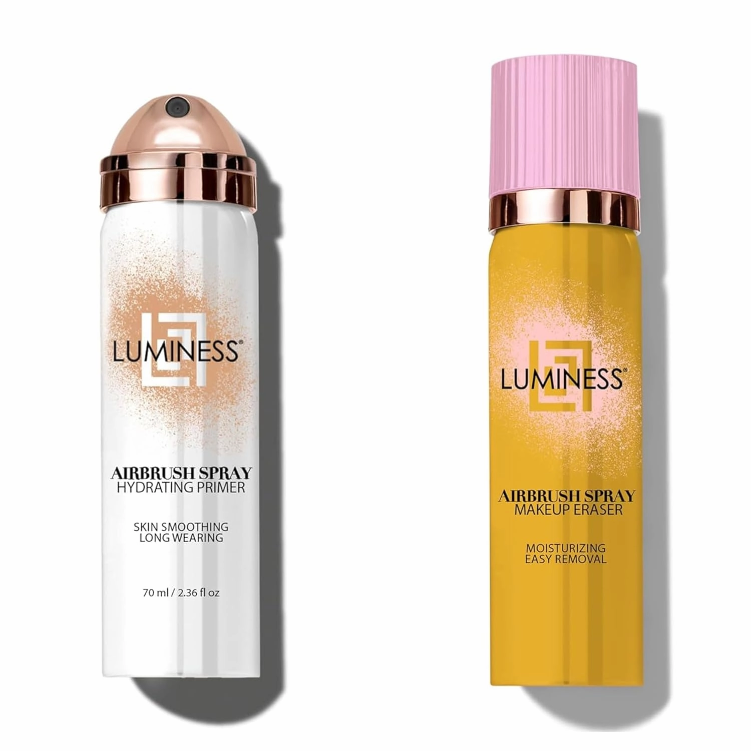 LUMINESS Airbrush Primer Spray and Makeup Remover Bundle - Primes, Hydrates and Smooths Skin Texture & Gentle Makeup Remover