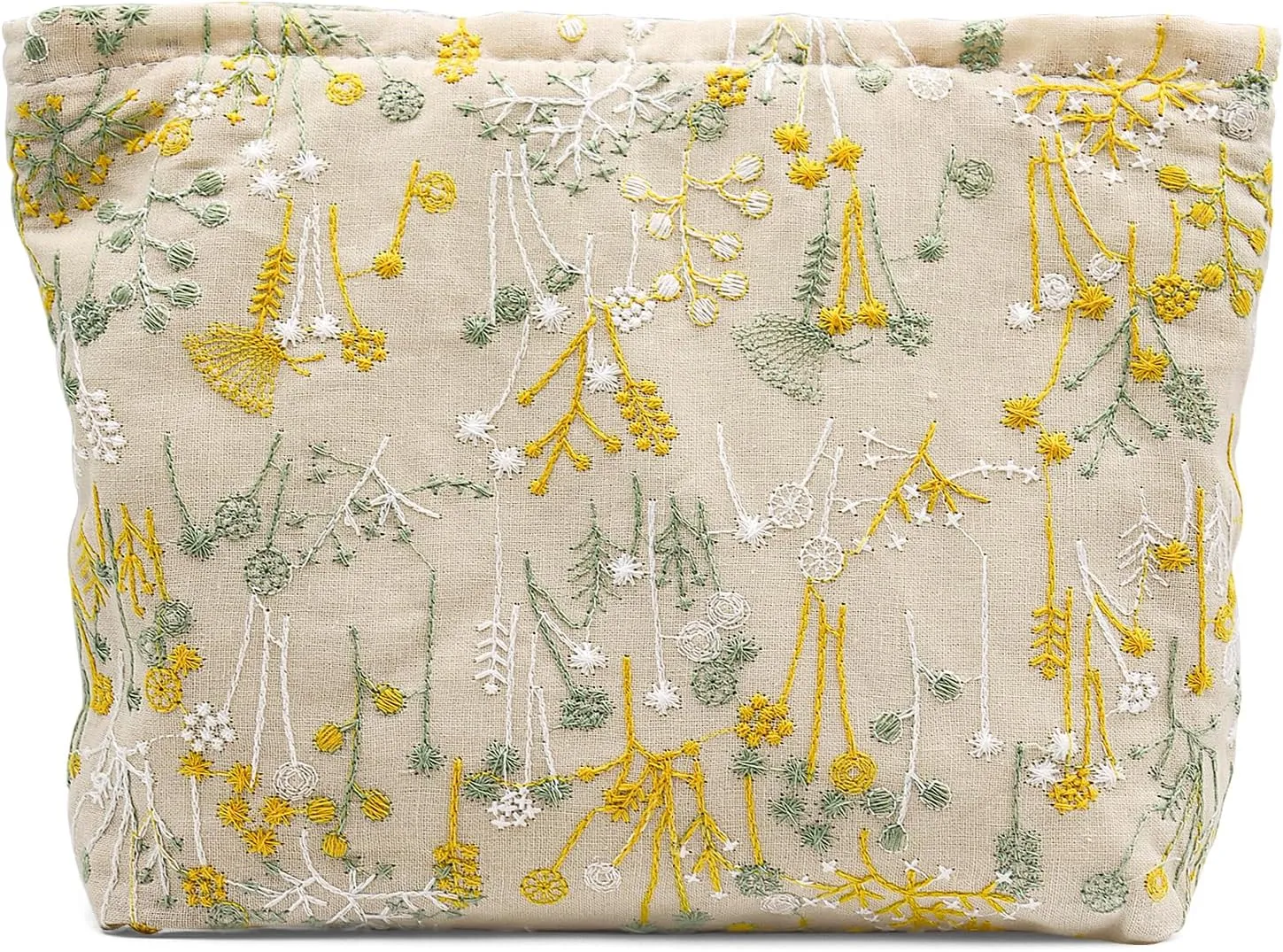 Makeup bag, Flower Cosmetic Bags for Women Girls, Large Capacity Corduroy Makeup Bag, Travel Toiletry Bag, Cosmetic Organizer Bag Zipper Pouch