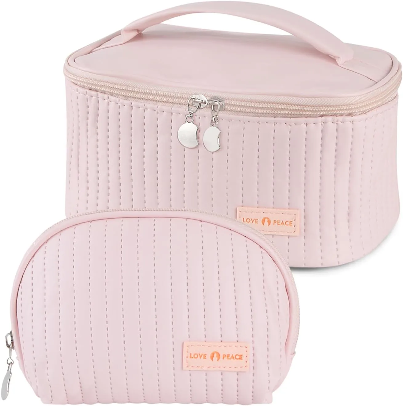 Makeup Bag Set for Travel, Cosmetic Bag Case PU Leather Toiletry Bag Meke Up Bag for Women Skincase Bag