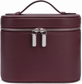 Makeup Bag, Travel Make up Case with Compartments and Handle, Portable Cosmetic Organizer Bags,Toiletry Bag for Women