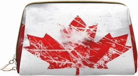 Makeup Bag Women Toiletrie Showe Brush Skin Care Travel Organizer Purse Me Large Makeup Purse Accessories & ToteRetro Canada Flag