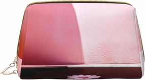 Makeup Bag Women Toiletrie Showe Brush Skin Care Travel Organizer Purse Me Large Makeup Purse Accessories, Tote Bright pink and black terrace