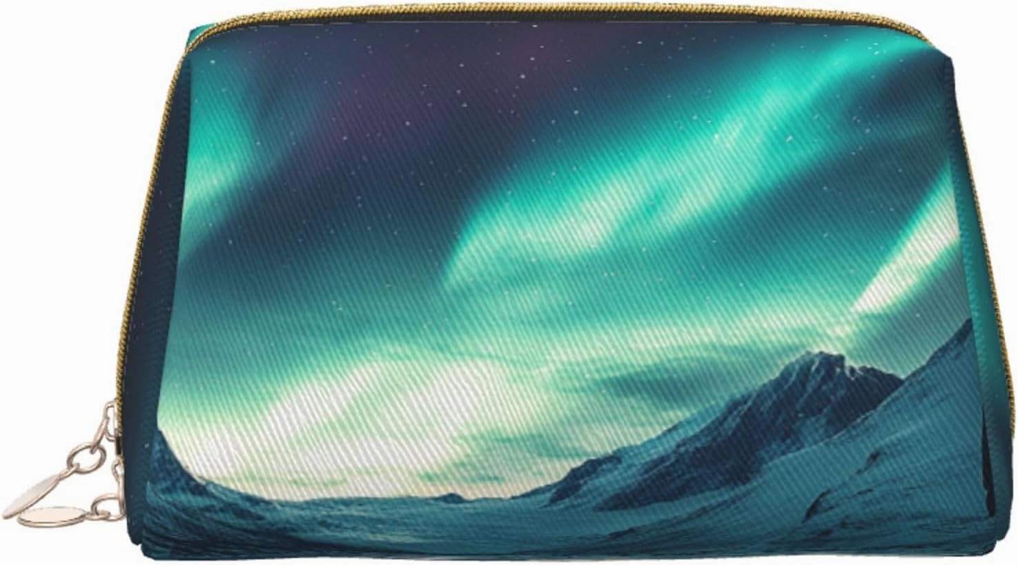 Makeup Bag Women Toiletrie Showe Brush Skin Care Travel Organizer Purse Me Large Makeup Purse Accessories, Tote Snow Mountain Northern Lights
