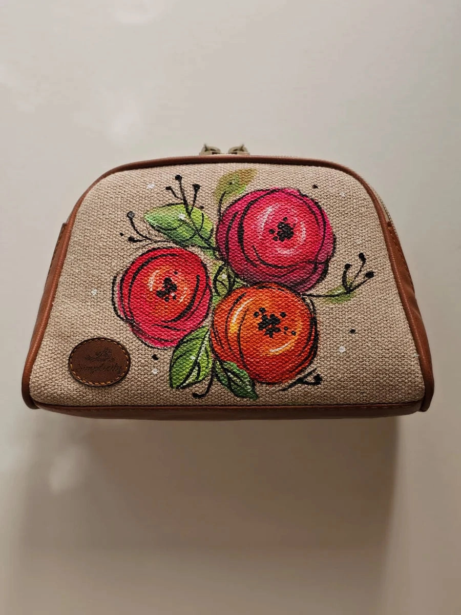 Makeup Pouch Beige X Flowers
