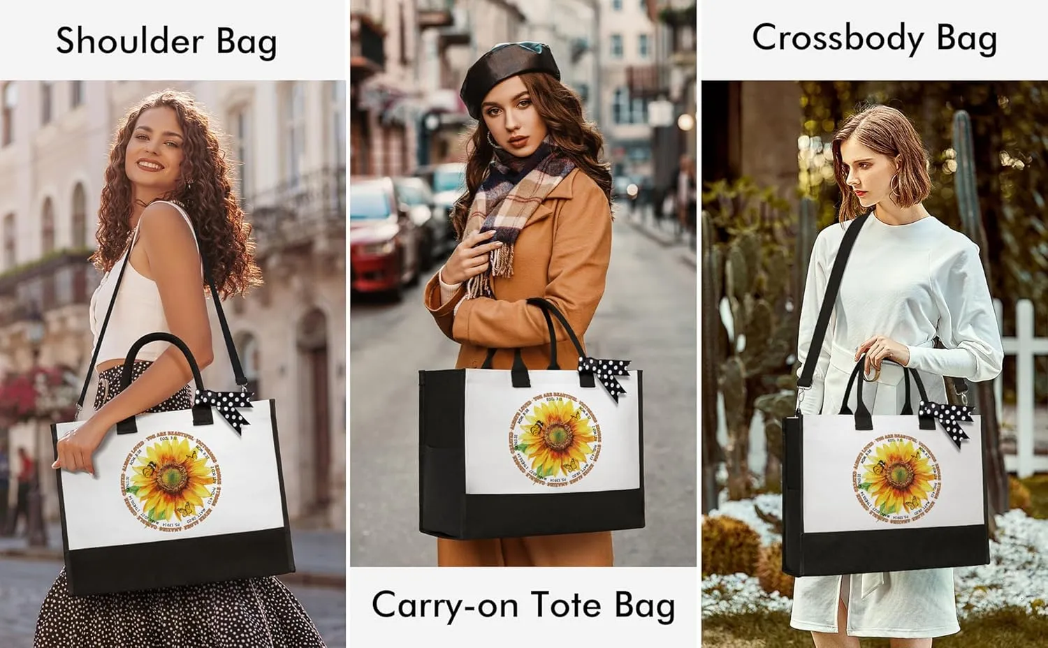MAYICIVO Christian Gifts for Women: Faith, Religious Inspirational Gifts for Women - Canvas Tote Bag & Makeup Bag Set