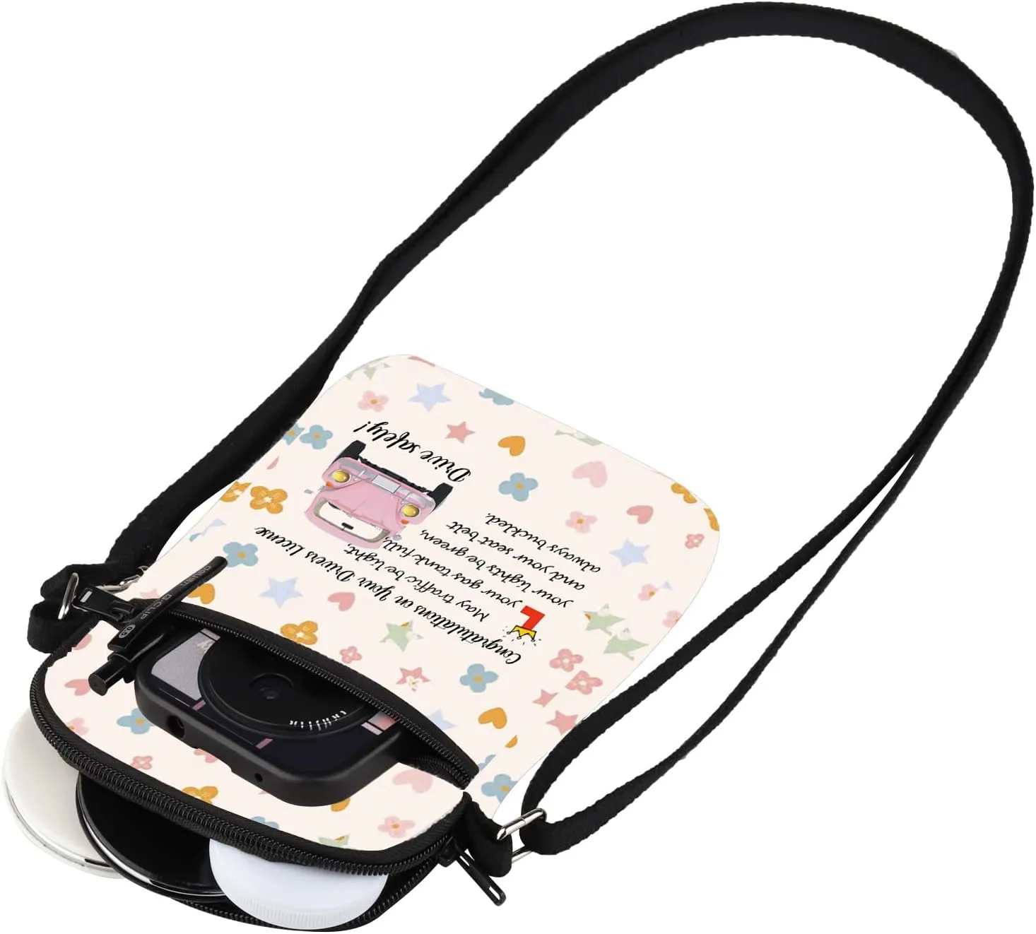 MEIKIUP New Driver Makeup Bag Passing Driving Test Gifts for Women Birthdays Gift for Daughter Driver Travel Bag (Passing Driving CB)