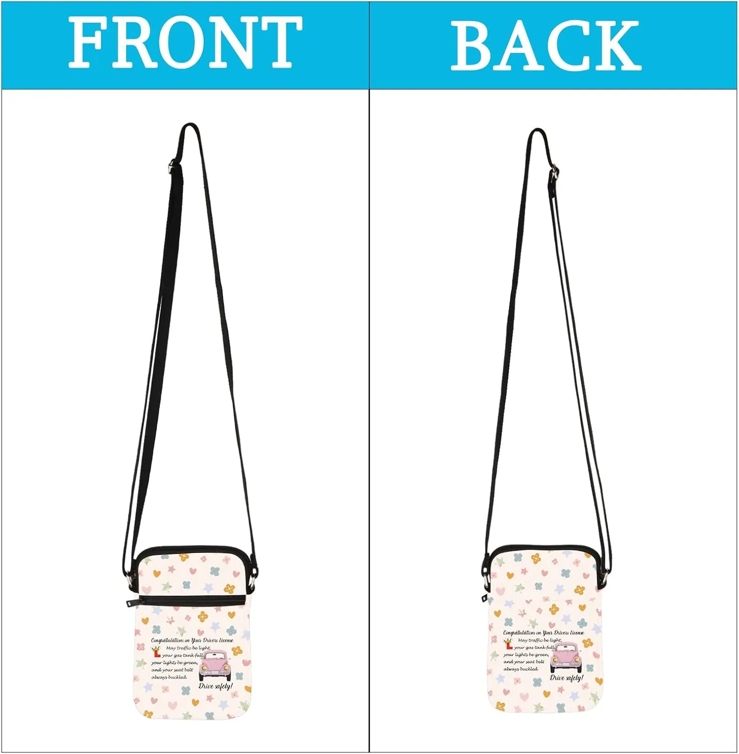 MEIKIUP New Driver Makeup Bag Passing Driving Test Gifts for Women Birthdays Gift for Daughter Driver Travel Bag (Passing Driving CB)