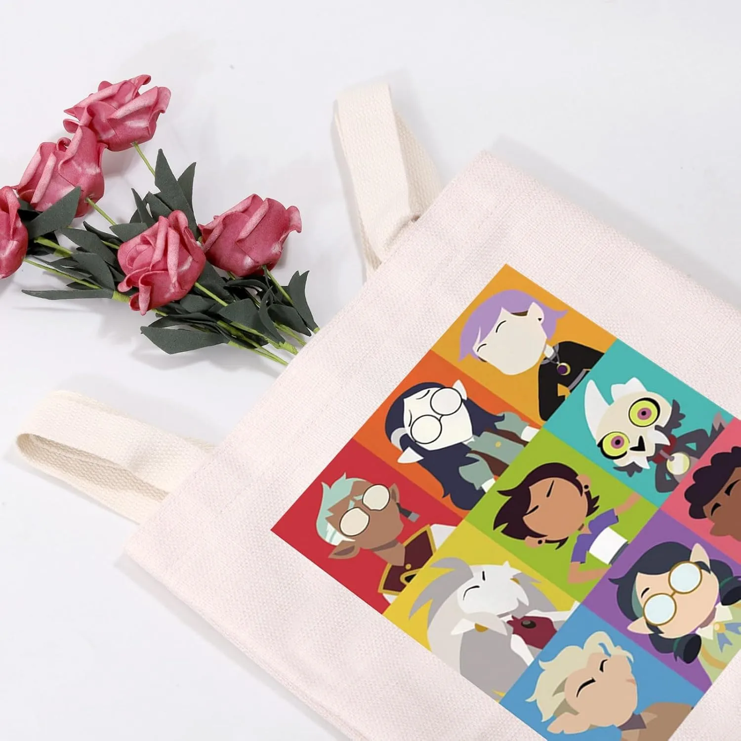 MEIKIUP Owl Inspired Gift Owl Characters Makeup Bag Tote Bag Hexside Magic Gift (OwlCharacters TB)