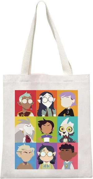 MEIKIUP Owl Inspired Gift Owl Characters Makeup Bag Tote Bag Hexside Magic Gift (OwlCharacters TB)