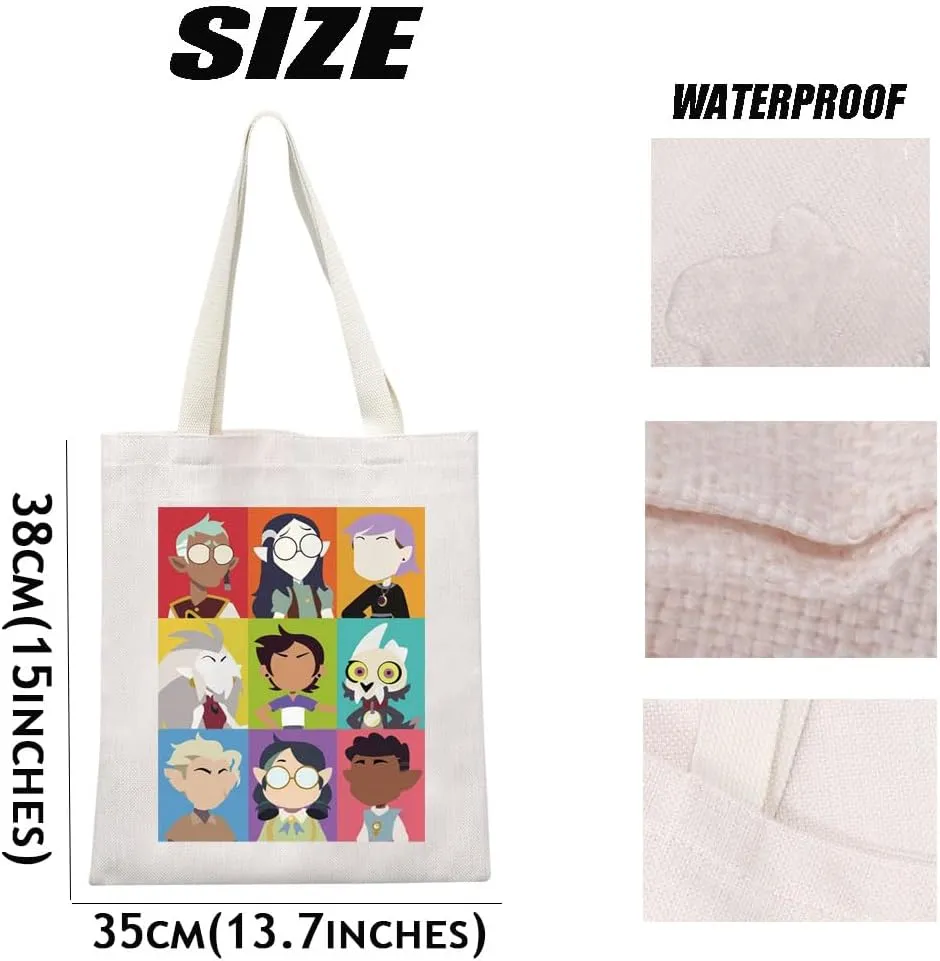 MEIKIUP Owl Inspired Gift Owl Characters Makeup Bag Tote Bag Hexside Magic Gift (OwlCharacters TB)