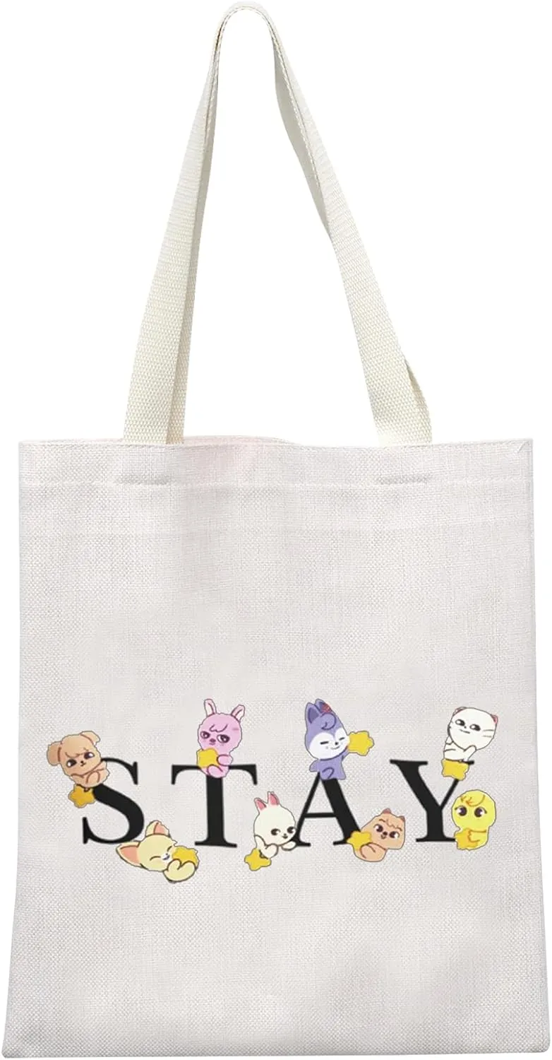 MEIKIUP Stay Fandom Makeup Bag SKZ K-POP Group Gift SKZ Fans Makeup Bag Gift SKZ Character Cosmetic Bag K-POP Fans Gift