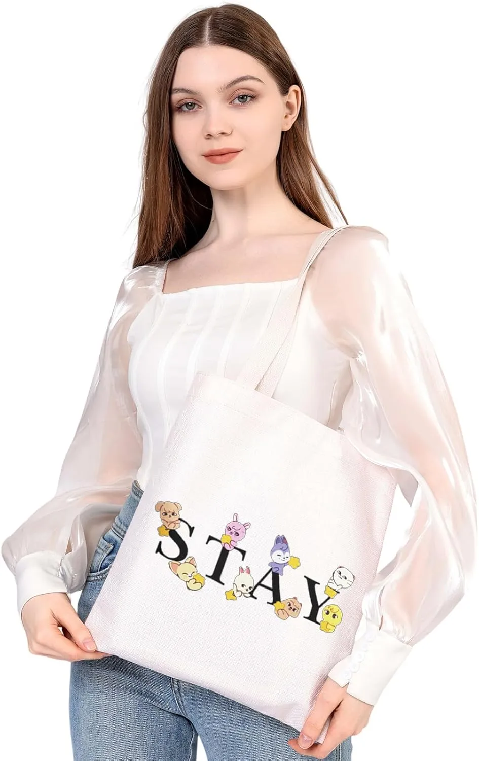 MEIKIUP Stay Fandom Makeup Bag SKZ K-POP Group Gift SKZ Fans Makeup Bag Gift SKZ Character Cosmetic Bag K-POP Fans Gift