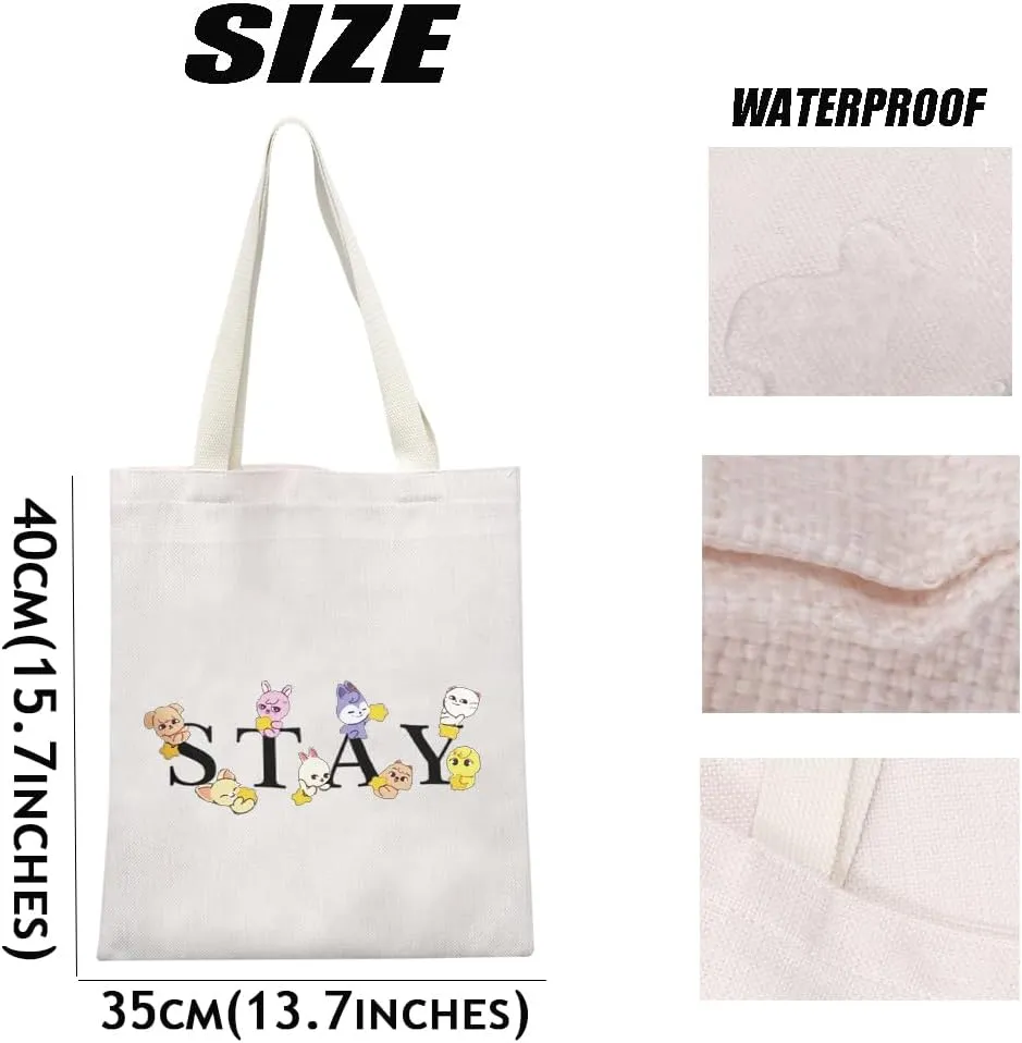 MEIKIUP Stay Fandom Makeup Bag SKZ K-POP Group Gift SKZ Fans Makeup Bag Gift SKZ Character Cosmetic Bag K-POP Fans Gift