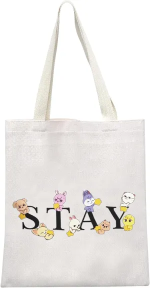MEIKIUP Stay Fandom Makeup Bag SKZ K-POP Group Gift SKZ Fans Makeup Bag Gift SKZ Character Cosmetic Bag K-POP Fans Gift