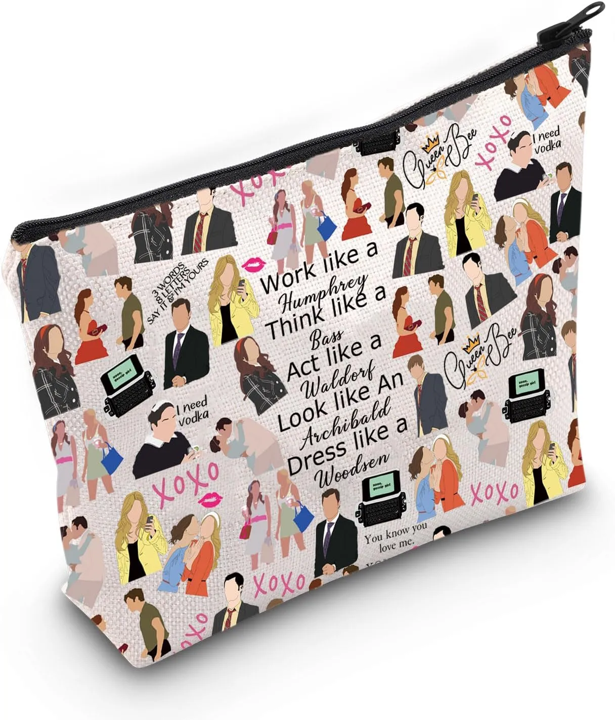 MEIKIUP TV Show Characters Cosmetic Bag Serena Blair Fans Gift Upper East Side TV Show Fans Gift (Work like Bag)