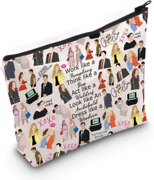 MEIKIUP TV Show Characters Cosmetic Bag Serena Blair Fans Gift Upper East Side TV Show Fans Gift (Work like Bag)