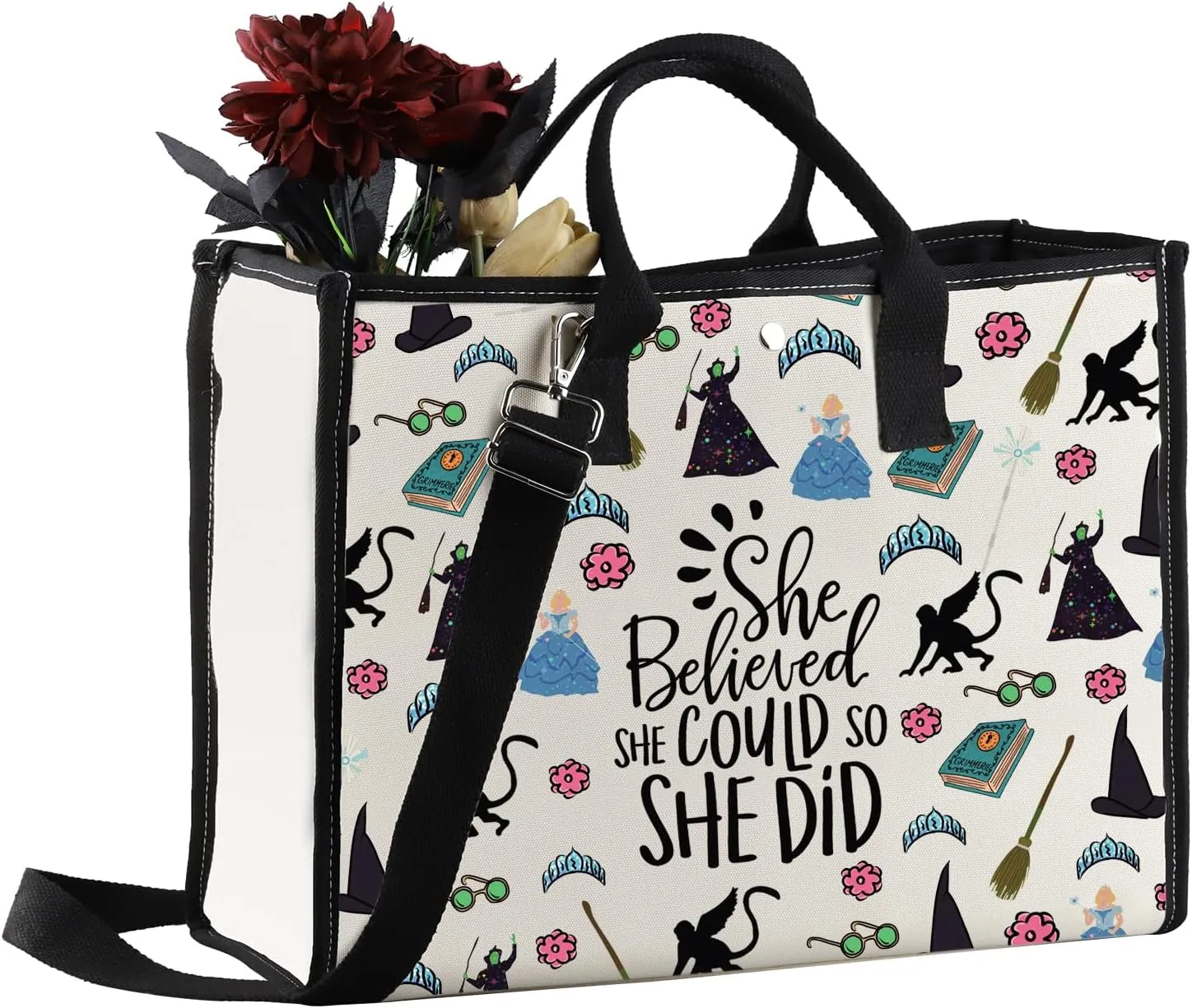 MEIKIUP Witch Musical Inspired Gift Makeup Bag for Musical Loves Musical Fans Gift (Witch TOTE BAG)