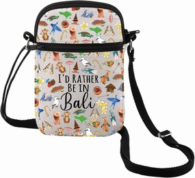 MEIKIUP Bali Indonesia Travel Gift Bali Travel Cosmetic Bag Bali Souvenir Bag Bali Vacation Gift Bali Honeymoon Gift (Bali CB)