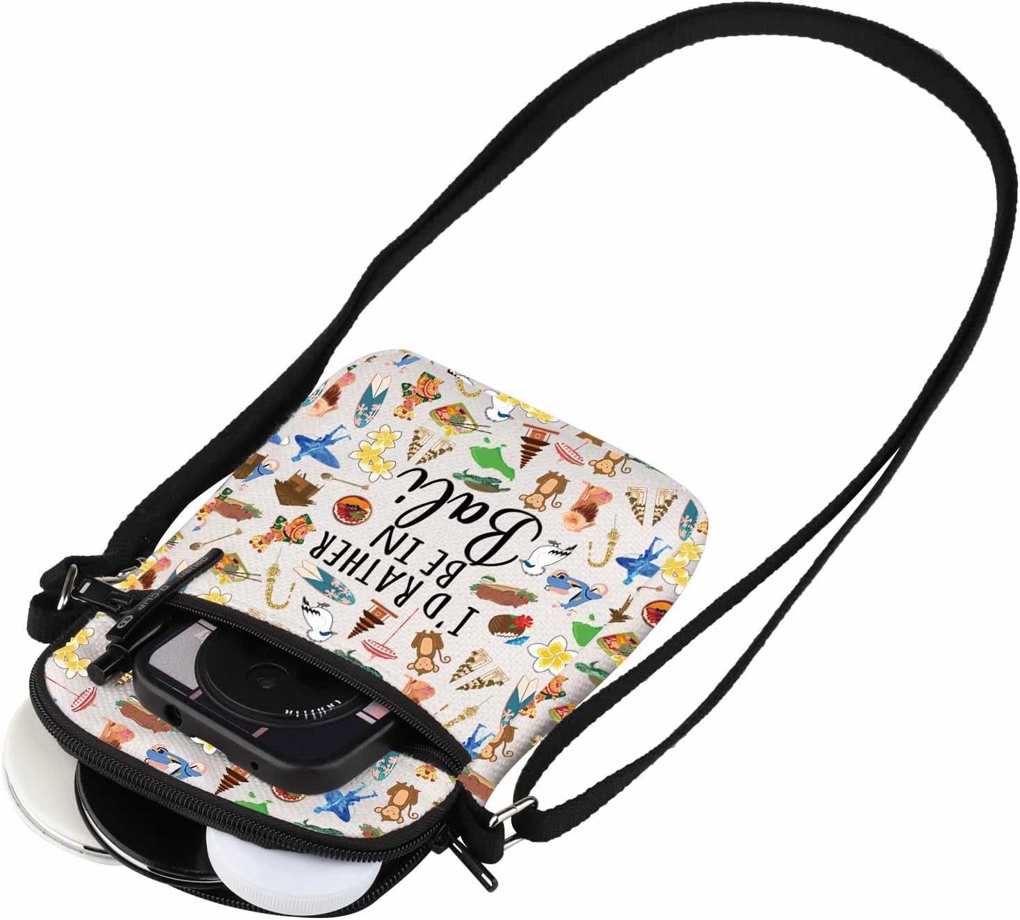 MEIKIUP Bali Indonesia Travel Gift Bali Travel Cosmetic Bag Bali Souvenir Bag Bali Vacation Gift Bali Honeymoon Gift (Bali CB)