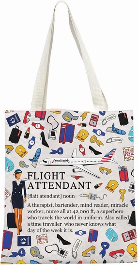 MEIKIUP Flight Attendant Gifts Air Stewardess Cosmetic Travel Bag Stewardess Aviation Makeup Pouch
