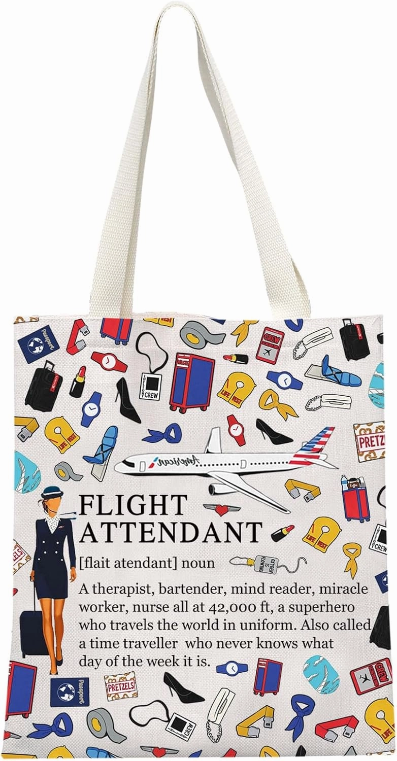MEIKIUP Flight Attendant Gifts Air Stewardess Cosmetic Travel Bag Stewardess Aviation Makeup Pouch