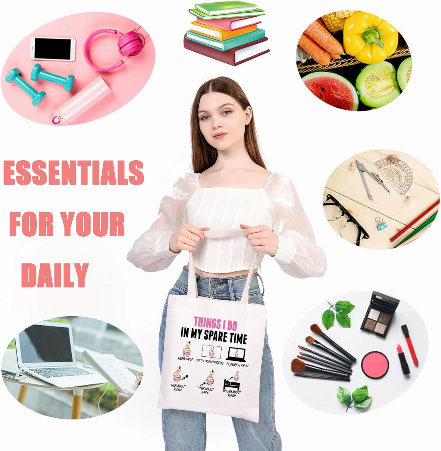 MEIKIUP Funny K-pop Lover Gift K-pop Merchandise Korean Drama Fan Gift K-Drama Women Makeup Bag