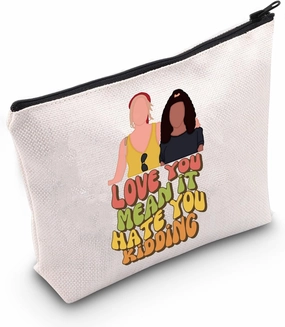 MEIKIUP Georgia Family TV Show Gift Cosmetic Bag Travel Toiletry Bag Georgia Fans Gift Love You Mean It Hate You Kidding (Love You Mean Bag)