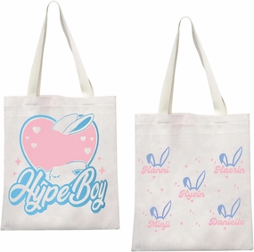 MEIKIUP Group Makeup Bag K-POP Music Fans Gift K-POP Cosmetic Bag K-pop Merchandise Gift for Women (HB Tote Bag)