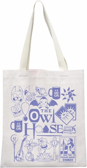 MEIKIUP Owl Inspired Gift Owl Characters Makeup Bag Tote Bag Hexside Magic Gift (owl tote bag)