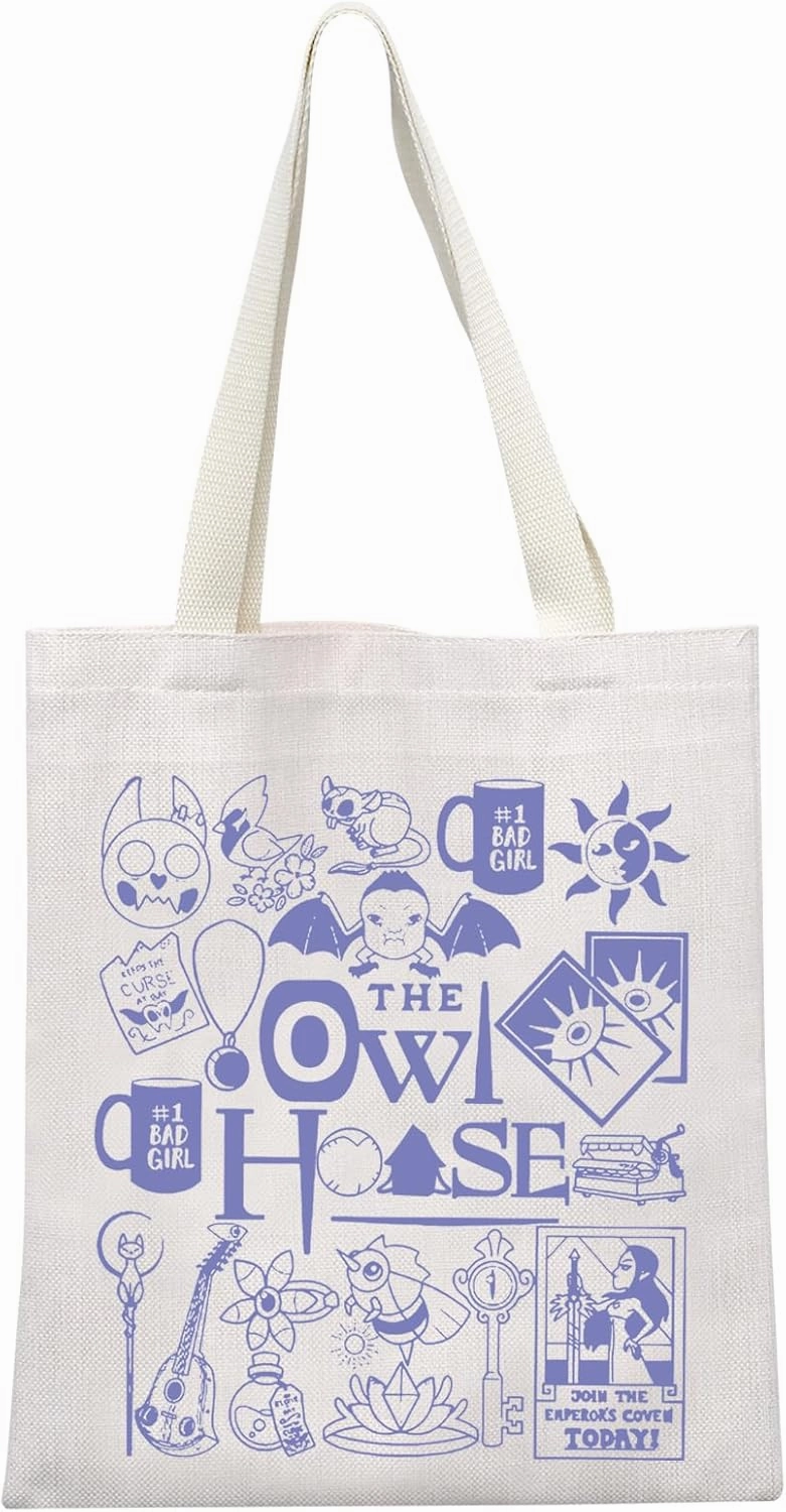MEIKIUP Owl Inspired Gift Owl Characters Makeup Bag Tote Bag Hexside Magic Gift (owl tote bag)