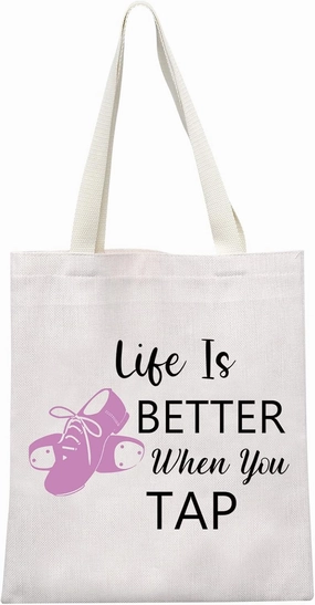 MEIKIUP Tap Dance Makeup Bag for Dancer Teacher Gift - Life Is Better When You Can Tap Dance - Cosmetic Bag