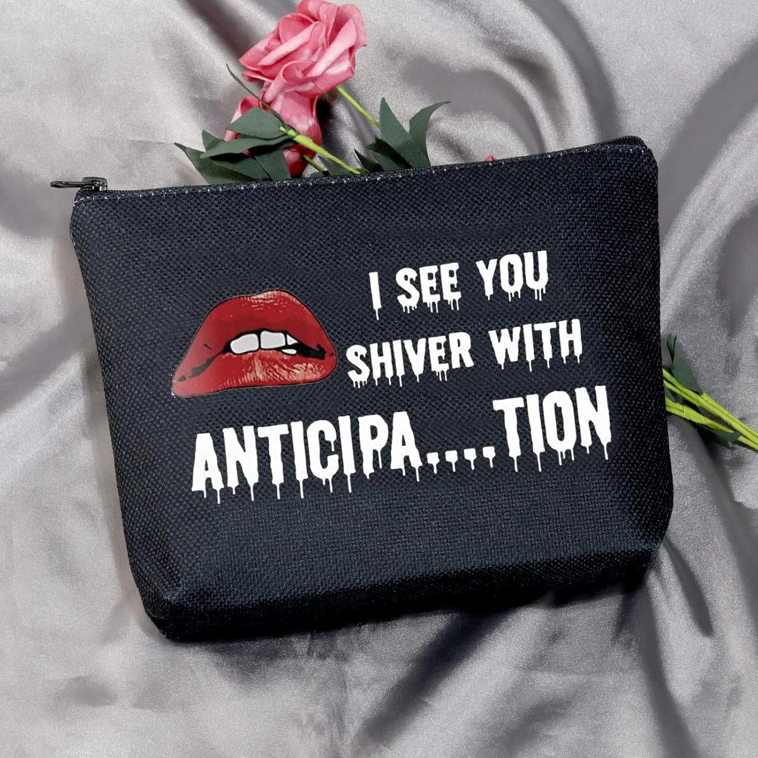 MEIKIUP The Horror Show Inspired Gift Movies Series Cosmetic Bag Musical Film Fans Gift Halloween Present (I see you Bag)