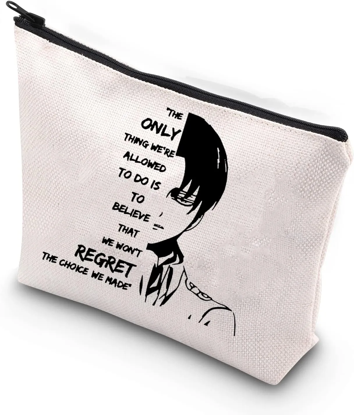 MNIGIU Levi Ackerman Gift Anime Lover Cosmetic Makeup Bag Anime Fan Gift (choice made bag)