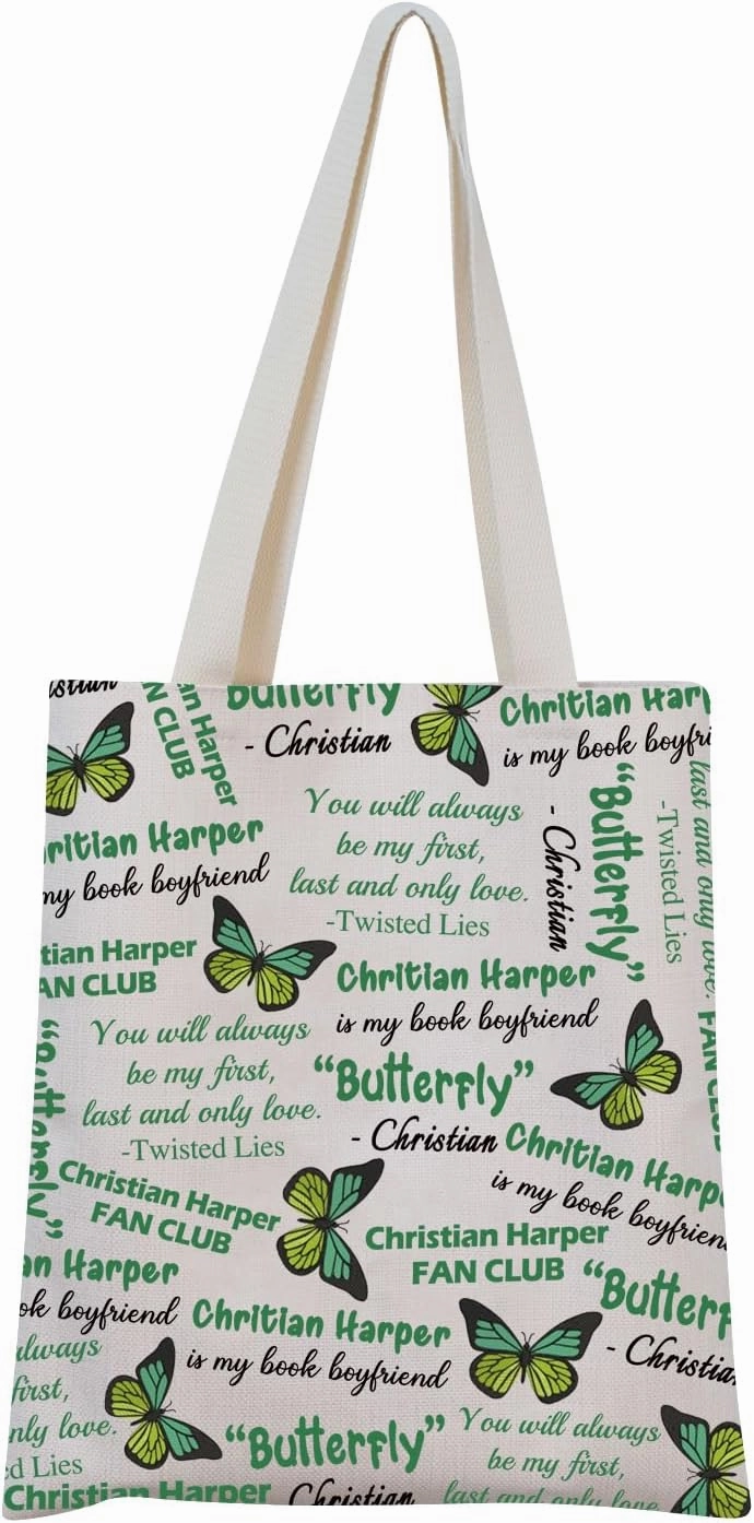 MNIGIU Twisted Hate Book Tote Bag Bookish Gift Twisted Fandom Gift Twisted Series Merchandise