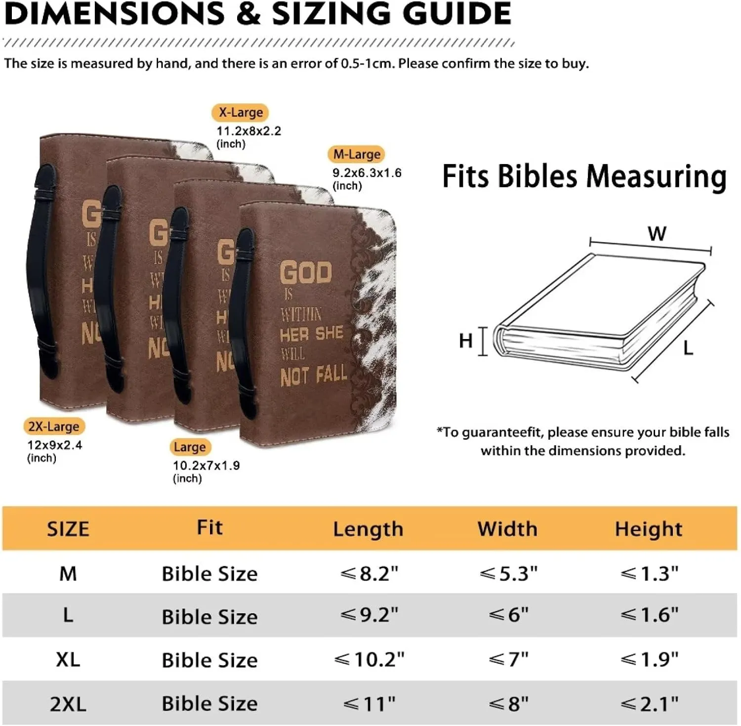 Mumeson Bible Covers for Women Leather Bible Carrying Case Organizer Bag Standard Size Large Capacity Bible Holder
