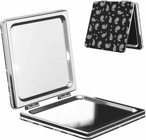 Paisley Ethnic Pattern Women Small Makeup Mirror Compact Handheld Cosmetic Mirror for Purse Pocket