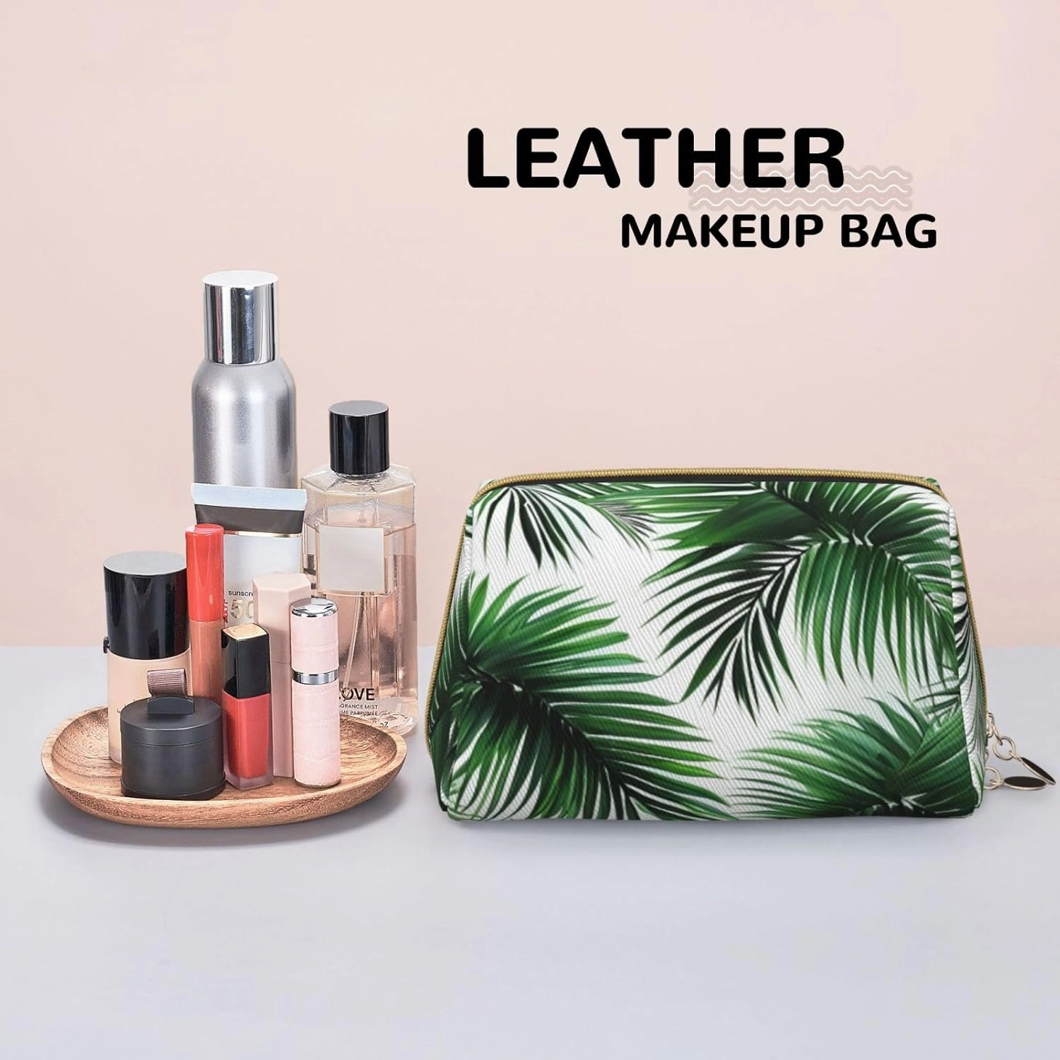 Palm Tree. Toiletry Pouch, Travel-Friendly Makeup Organizer For Makeup Brushes, Lipsticks