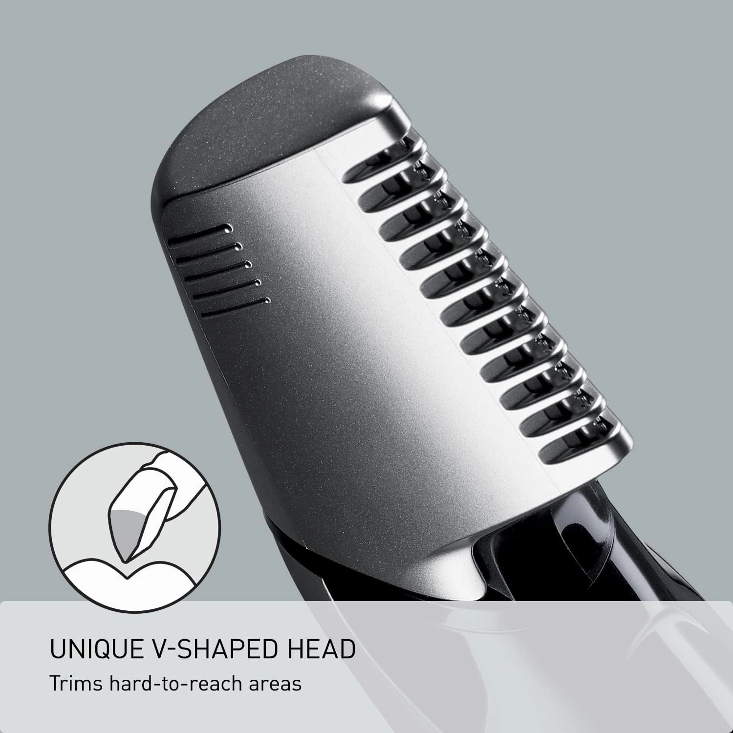 Panasonic Electric Body Hair Trimmer and Groomer for Men ER-GK60-S, Cordless, Wet/Dry with 3 Comb Attachments, Washable