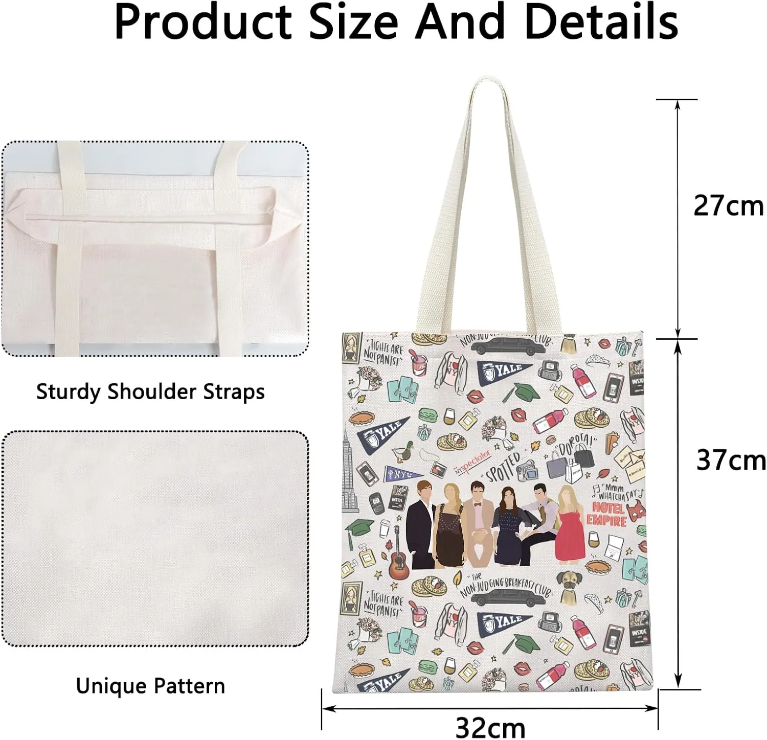 POFULL TV Show Inspired Gift TV Show Characters Cosmetic Bag For Friend Gift