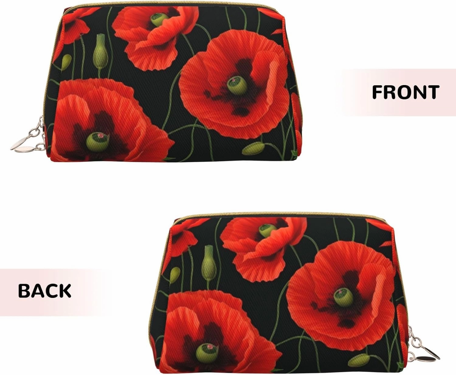 Poppy Flowers Toiletry Pouch, Travel-Friendly Makeup Organizer For Makeup Brushes, Lipsticks
