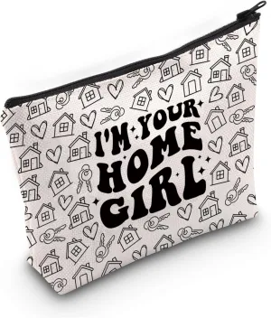 PWHAOO Realtor Gift I'm Your Home G-irl Makeup Bag Realtor Life Cosmetic Bag Real Estate Gift Salesman Agent Closing Gift (I'm Your Home G-irl M)