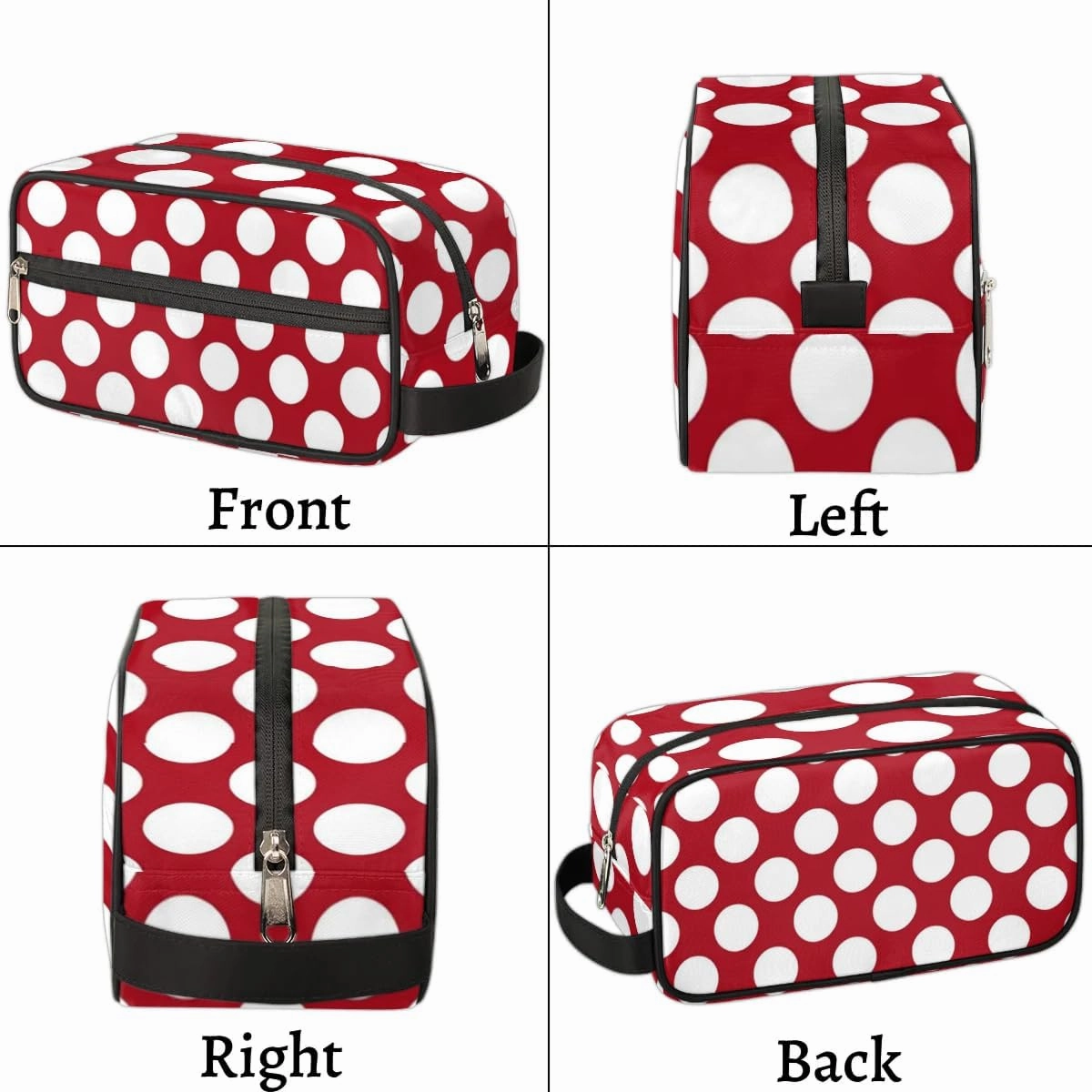 Red Dots Toiletry Bag for Women Girl,Travel Cosmetic Bag,Hanging Makeup Bag,Approved Hygiene Bag Waterproof Dopp Kit Organizer for Toiletries Shower Bathroom Carry-on Accessories Gifts